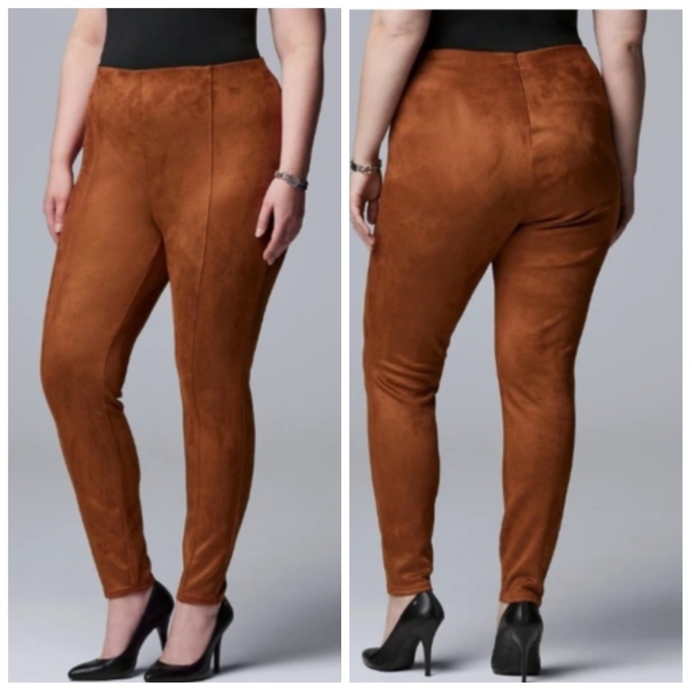 🍂 COGNAC SUEDE LEGGINGS